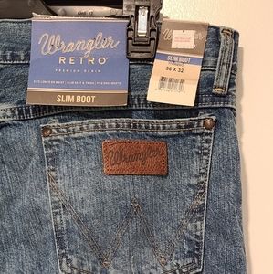 Wrangler Retro Slim Boot Mens Jeans 36 X 32 BRAND NEW